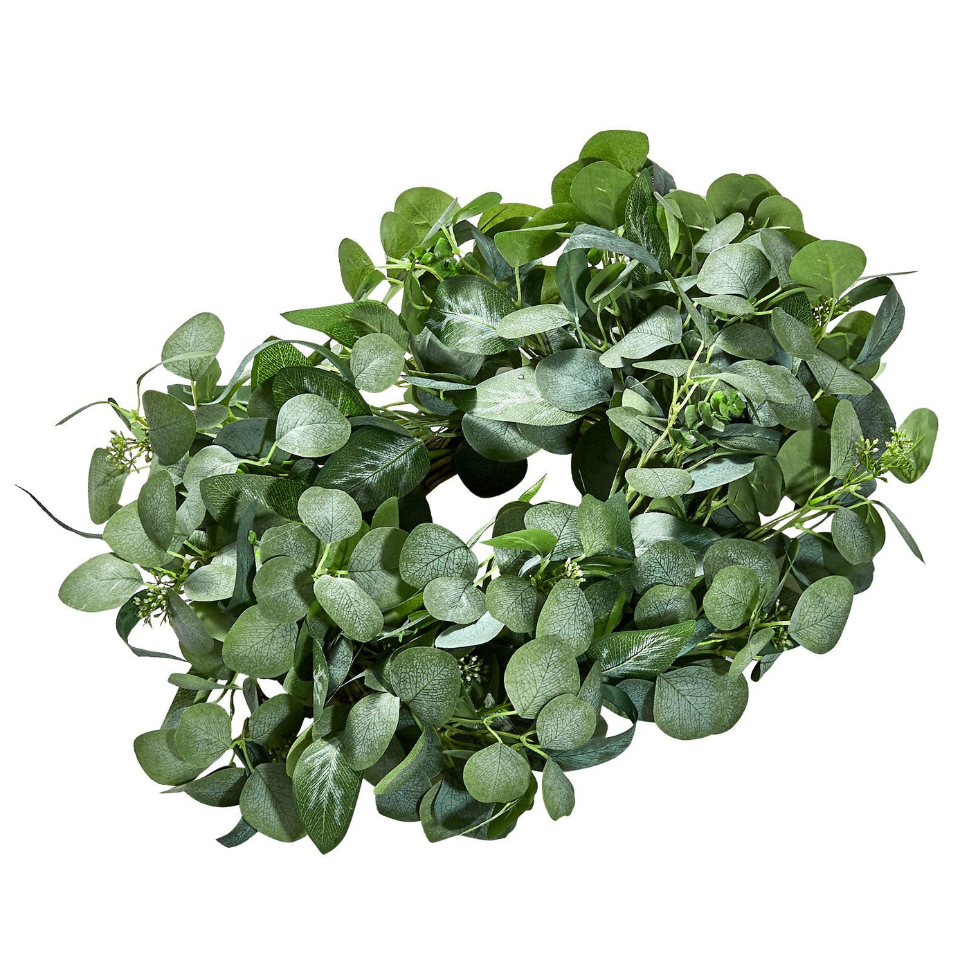 Artificial Decorative Wreath 26 In Green Eucalyptus Leaves Year Round Wreath