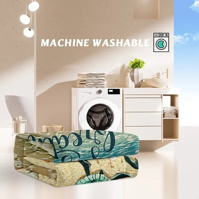 Tropical Baby Sea Turtle Flannel Fleece Blanket 3D