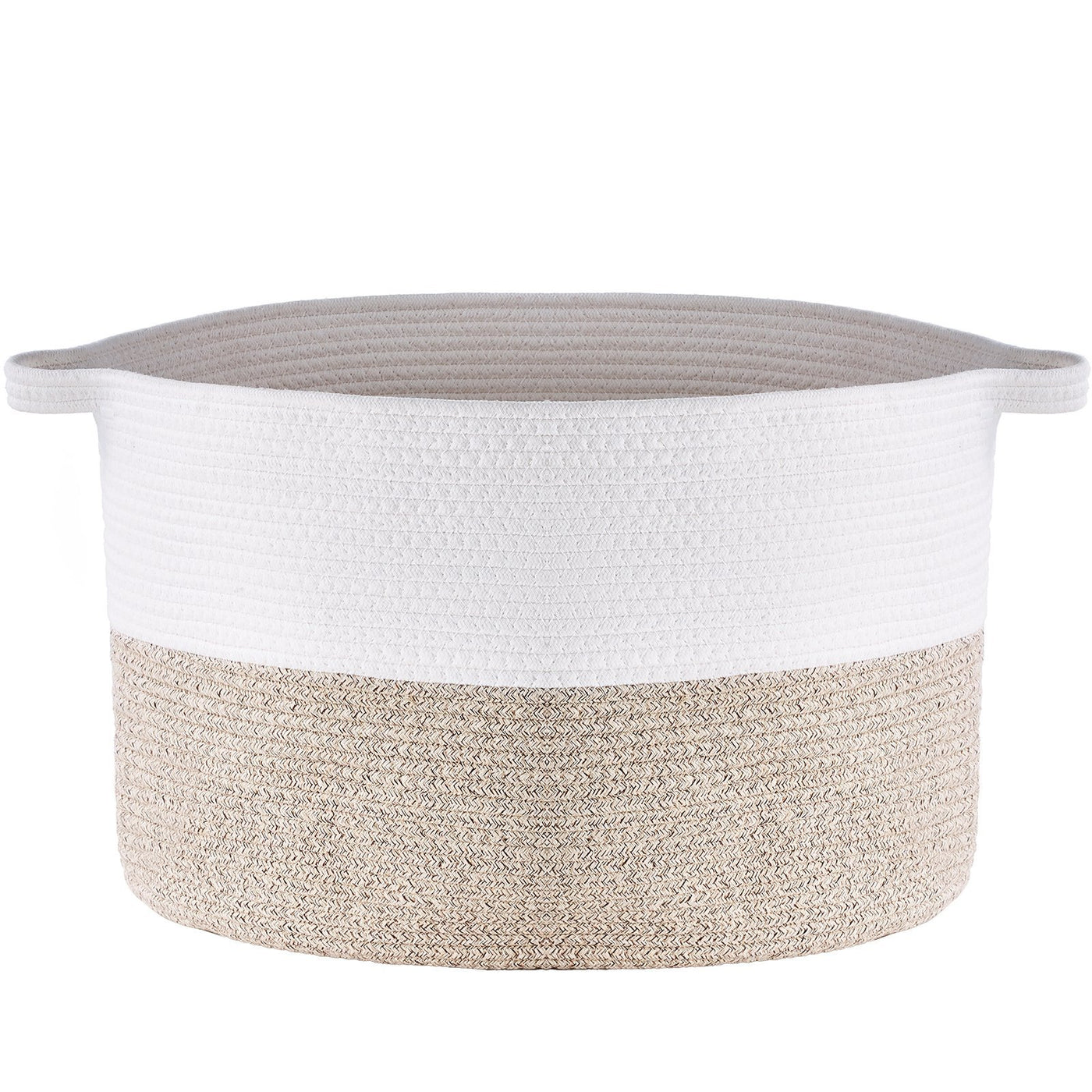 VEVOR Cotton Rope Storage Basket 87L Woven Blanket Basket 22 X 22 X 14 In