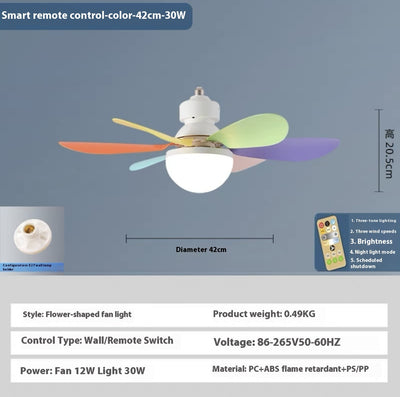 Screw Bedroom Living Room Ceiling Fan Lights Wind Mute Ceiling Fan Lights