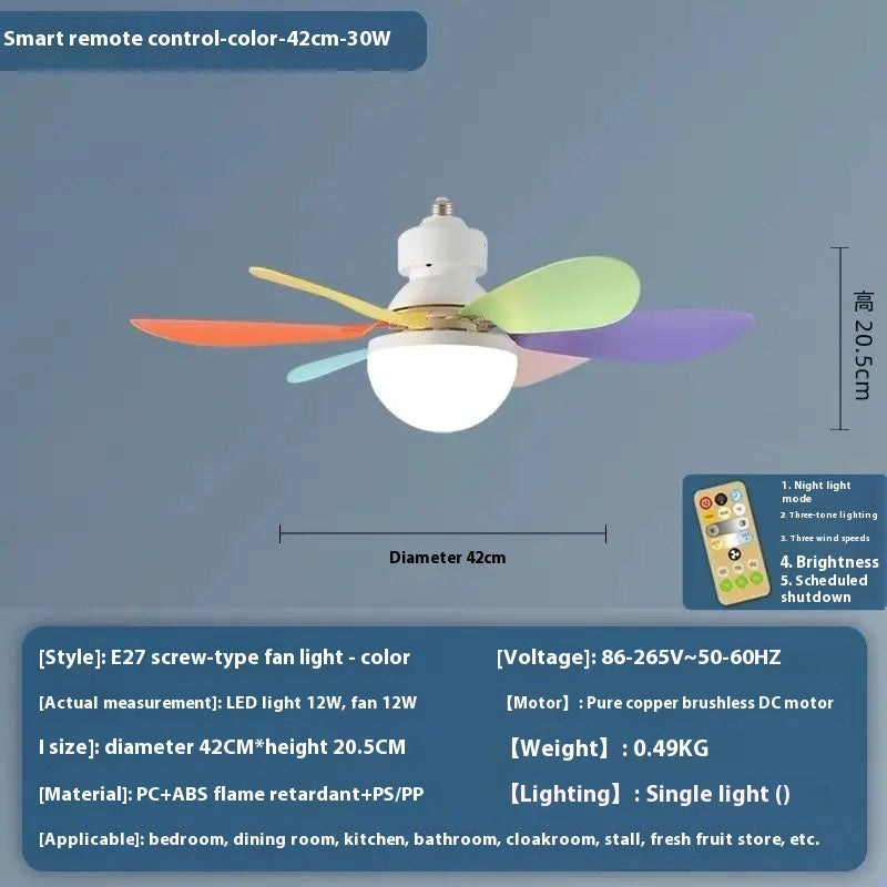 Screw Bedroom Living Room Ceiling Fan Lights Wind Mute Ceiling Fan Lights