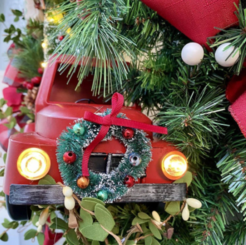 Rattan Circle Simulation Christmas Wreath Door Hanging Wreath Pendant