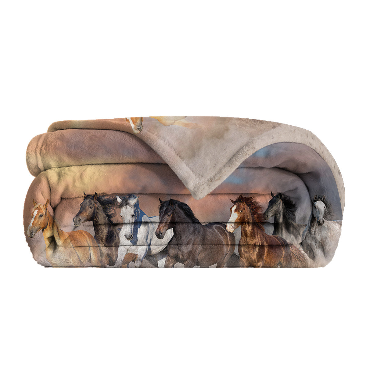 3D Horse Printed Flannel Throw Blanket For Girls Women Running Horse Throw Blanket Fleece Blankets With Horses On Them Flannel Blanket Cool Horse Soft Plush Blanket For Couch Bed 130X150cm 150X200cm