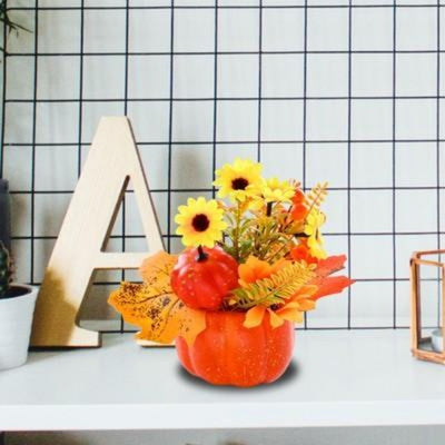 Artificial Pumpkin Flower Autumn Pumpkin Ornaments A