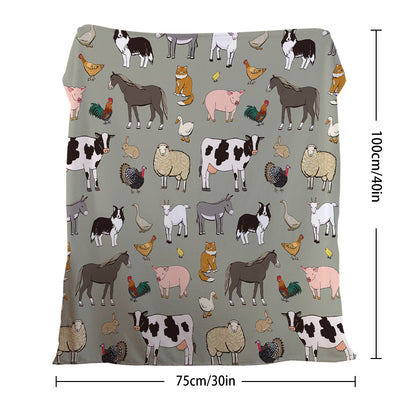 Various Animals Blanket Soft Pig Horse Durable Comfortable Blanket Women Birthday Gift Home Decoration Sofa Couch Office Bed Camping Travel  75x100cm 130x150cm 150x200cm