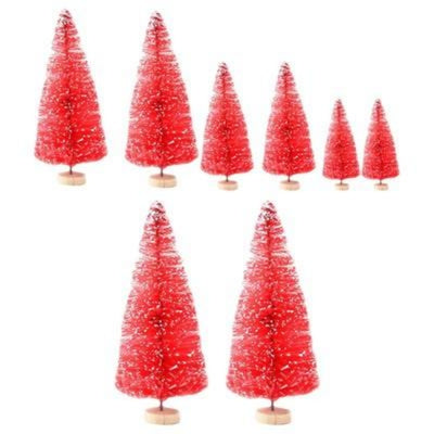 8 Pieces Mini Artificial Christmas Trees For Fairy Garden DIY Christmas Crafts