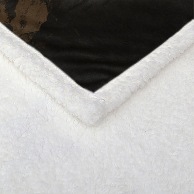 Indian Wolf Sherpa Fleece Blanket Native American Wolf Cozy Warm Fluffy Plush Blanket For Bed Couch Chair Living Room Decor 50x60 Inch 60x80 Inch