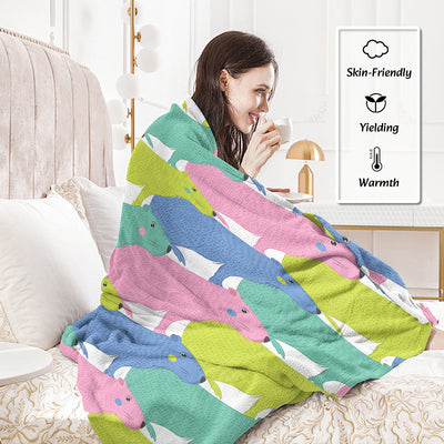 Colorful Capybara Flannel Blankets Capybara Rodent Animal Blankets For Bed Sofa Couch Super Soft Lightweight Animal Blanket 75x100cm 130x150cm