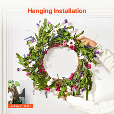 Artificial Decorative Wreath 22 In With Daisies Year Round Wreath