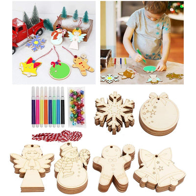 Wooden Christmas Ornaments Blank Wooden Discs With Holes
